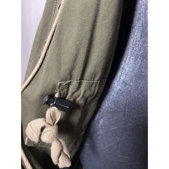 CAbi Women's Sz Small Olive Green Military Anorak Jacket Pockets Lightweight Fal - Picture 11 of 15